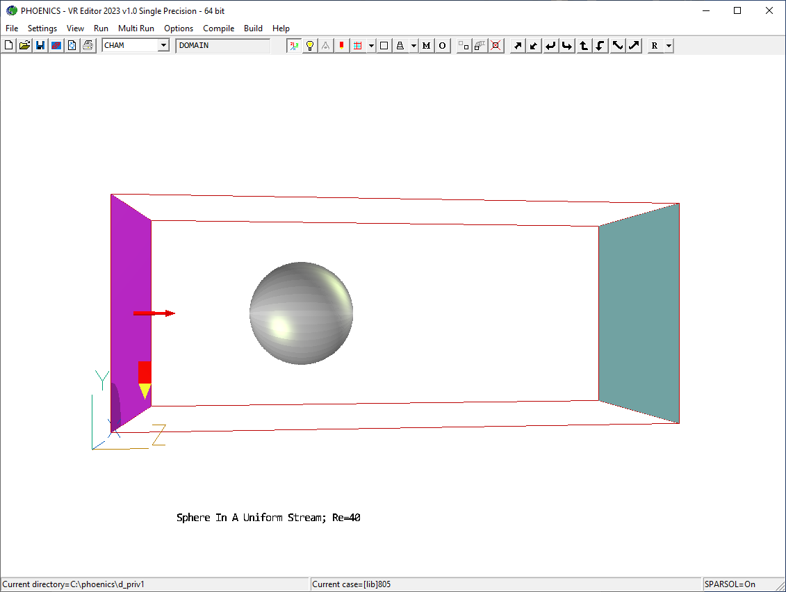 Case 805: Flow around a sphere