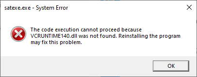 Missing runtime DLL