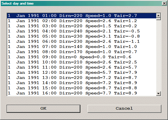 Configure weather file