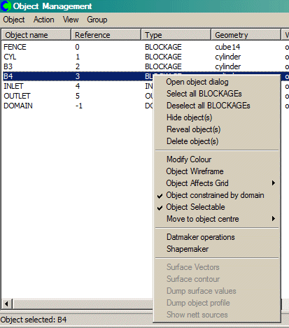 Image: Object Management Context Menu